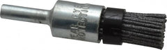 Osborn - 80 Grit, 1/2" Brush Diam, End Brush - Medium Grade, 1/4" Diam Shank, 9,000 Max RPM - Strong Tooling