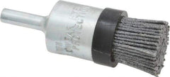 Osborn - 80 Grit, 3/4" Brush Diam, End Brush - Medium Grade, 1/4" Diam Shank, 9,000 Max RPM - Strong Tooling