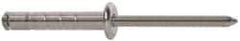 RivetKing - Size 610-612 Dome Head Aluminum Multi Grip Blind Rivet - Steel Mandrel, 1/2" to 0.787" Grip, 3/8" Head Diam, 0.192" to 0.196" Hole Diam, 1.07" Length Under Head, 3/16" Body Diam - Strong Tooling