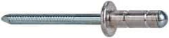 RivetKing - Size 84-86 Dome Head Aluminum Multi Grip Blind Rivet - Steel Mandrel, 0.156" to 3/8" Grip, 0.511" Head Diam, 0.257" to 0.261" Hole Diam, 0.59" Length Under Head, 1/4" Body Diam - Strong Tooling