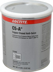 Loctite - 8 Lb Can High Temperature Anti-Seize Lubricant - Copper/Graphite, -29 to 1,800°F, Copper Colored, Water Resistant - Strong Tooling