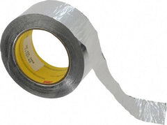 3M - 2" x 55m Silver Foil Tape - 4.6 mil, Acrylic Adhesive, Aluminum Foil Backing, 30 Lb/ln Tensile Strength, -65.2°F to 300°F, Series 425 - Strong Tooling