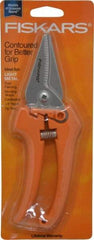 Fiskars - 2" Length of Cut, Straight Pattern Multi-Purpose Snip - 7" OAL, Contoured Handle - Strong Tooling