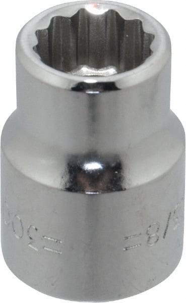 Blackhawk by Proto - 3/8", 3/8" Drive, Standard Hand Socket - 12 Points, 57/64" OAL, Chrome Finish - Strong Tooling