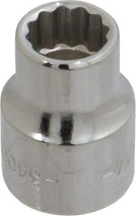 Blackhawk by Proto - 3/8" Drive, Standard Hand Socket - 12 Points, 57/64" OAL, Chrome Finish - Strong Tooling