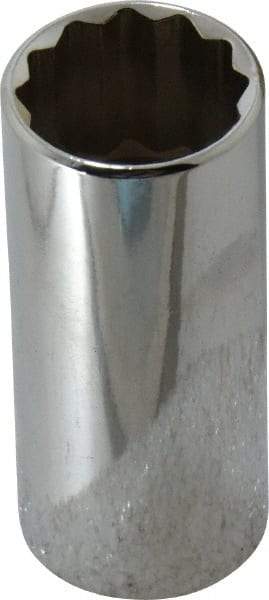 Blackhawk by Proto - 13/16", 3/8" Drive, Deep Hand Socket - 12 Points, 2-1/2" OAL, Chrome Finish - Strong Tooling