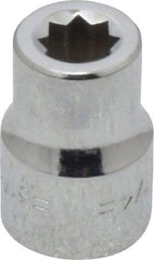 Blackhawk by Proto - 1/4", 3/8" Drive, Standard Hand Socket - 8 Points, 1" OAL, Chrome Finish - Strong Tooling