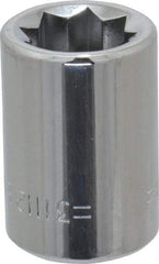 Blackhawk by Proto - 3/8", 3/8" Drive, Standard Hand Socket - 8 Points, 1" OAL, Chrome Finish - Strong Tooling