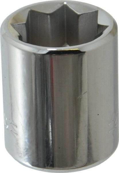 Blackhawk by Proto - 1/2", 3/8" Drive, Standard Hand Socket - 8 Points, 1" OAL, Chrome Finish - Strong Tooling