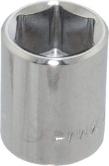 Blackhawk by Proto - 3/8" Drive, Standard Hand Socket - 6 Points, 1" OAL, Chrome Finish - Strong Tooling