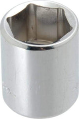 Blackhawk by Proto - 3/8" Drive, Standard Hand Socket - 6 Points, 1" OAL, Chrome Finish - Strong Tooling