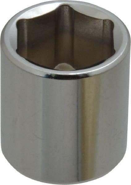 Blackhawk by Proto - 3/8" Drive, Standard Hand Socket - 6 Points, 1-13/64" OAL, Chrome Finish - Strong Tooling