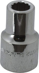 Blackhawk by Proto - 3/8", 1/2" Drive, Standard Hand Socket - 12 Points, 1-1/2" OAL, Chrome Finish - Strong Tooling