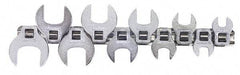 Blackhawk by Proto - 10 Piece 3/8" Drive Open End Crowfoot Wrench Set - 3/8 to 1", with Clip Rail - Strong Tooling