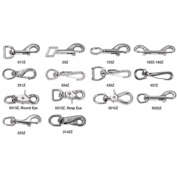 Campbell - Snaps Type: Swiveling, Round Eye Bolt Snap Overall Length (Inch): 3-1/2 - Strong Tooling