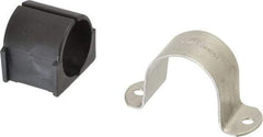 ZSI - 1-1/2" Tube, Grade 304 Stainless Steel, Tube Strap with Cushion - 2 Mounting Holes - Strong Tooling