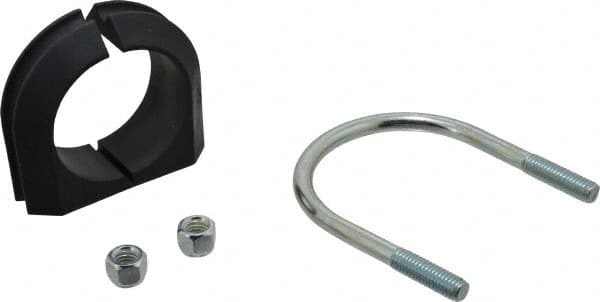 ZSI - 2" Pipe, Steel U Bolt Clamp with Cushion - Electro Galvanized, 3/4" Panel Thickness - Strong Tooling