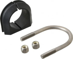 ZSI - 1-1/2" Pipe, Grade 316 Stainless Steel U Bolt Clamp with Cushion - 3/4" Panel Thickness - Strong Tooling