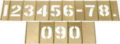 C.H. Hanson - 15 Piece, 2-1/2 Inch Character Size, Brass Stencil - Contains Figure Set - Strong Tooling