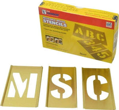 C.H. Hanson - 33 Piece, 3 Inch Character Size, Brass Stencil - Contains Letter Set - Strong Tooling