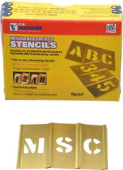 C.H. Hanson - 45 Piece, 3/4 Inch Character Size, Brass Stencil - Strong Tooling