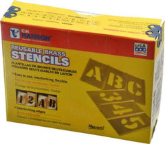 C.H. Hanson - 45 Piece, 1 Inch Character Size, Brass Stencil - Strong Tooling