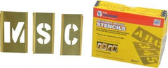 C.H. Hanson - 45 Piece, 1-1/2 Inch Character Size, Brass Stencil - Strong Tooling