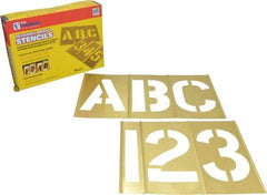 C.H. Hanson - 45 Piece, 5 Inch Character Size, Brass Stencil - Strong Tooling