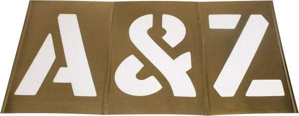 C.H. Hanson - 33 Piece, 12 Inch Character Size, Brass Stencil - Contains Letters - Strong Tooling