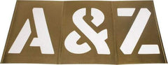 C.H. Hanson - 33 Piece, 12 Inch Character Size, Brass Stencil - Contains Letters - Strong Tooling