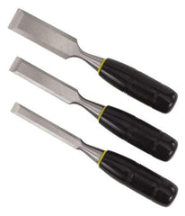 Stanley - 3 Piece Wood Chisel Set - 7-3/4" OAL, Sizes Included 1/2 to 1" - Strong Tooling