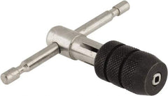 Interstate - 5/32 to 1/4" Tap Capacity, T Handle Tap Wrench - 2-3/4" Overall Length - Strong Tooling