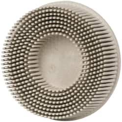 3M - 3" 120 Grit Ceramic Tapered Disc Brush - Fine Grade, Type R Quick Change Connector, 5/8" Trim Length - Strong Tooling