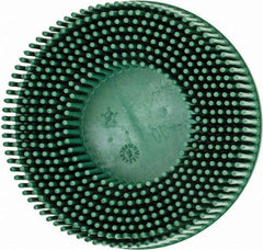 3M - 3" 50 Grit Ceramic Tapered Disc Brush - Coarse Grade, Type R Quick Change Connector, 5/8" Trim Length - Strong Tooling