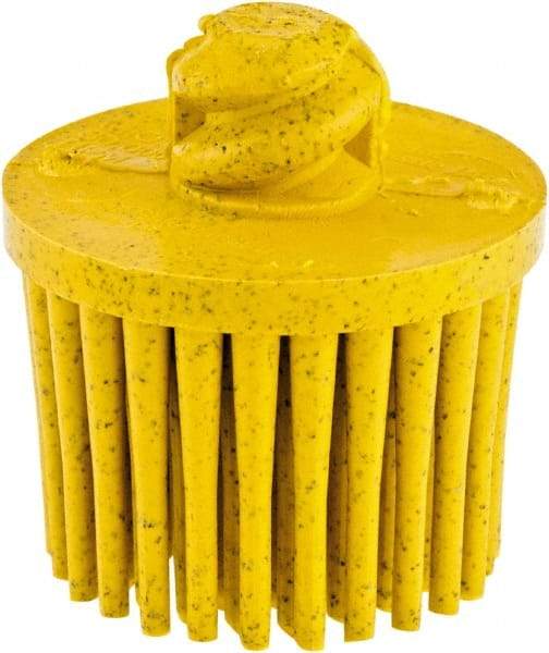 3M - 1" 80 Grit Ceramic Straight Disc Brush - Medium Grade, Type R Quick Change Connector, 5/8" Trim Length - Strong Tooling