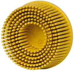 3M - 2" 80 Grit Ceramic Tapered Disc Brush - Medium Grade, Type R Quick Change Connector, 5/8" Trim Length - Strong Tooling