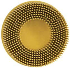 3M - 3" 80 Grit Ceramic Tapered Disc Brush - Medium Grade, Type R Quick Change Connector, 5/8" Trim Length - Strong Tooling