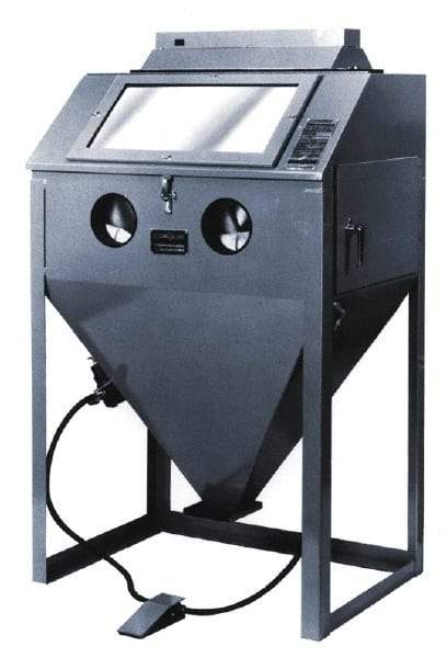 Econoline - 51" Wide x 63" High x 25" Deep Sandblasting Cabinet - Working Dimensions 48" Wide x 22" High x 23" Deep - Strong Tooling