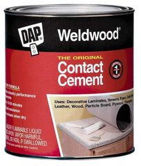 DAP - 1 Gal Can Tan Contact Adhesive - 15 min Working Time, Bonds to Cardboard, Concrete, Metal, Paper, Particle Board, Rubber & Wood - Strong Tooling