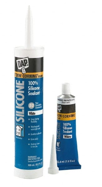 DAP - 2.8 oz Tube White RTV Silicone Joint Sealant - Strong Tooling