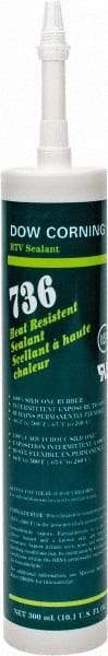 Dow Corning - 10.1 oz Cartridge Red RTV Silicone Joint Sealant - -85 to 500°F Operating Temp, 17 min Tack Free Dry Time, 24 hr Full Cure Time, Series 736 - Strong Tooling