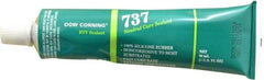 Dow Corning - 3 oz Cartridge Clear RTV Silicone Joint Sealant - -85 to 350°F Operating Temp, 14 min Tack Free Dry Time, 24 hr Full Cure Time, Series 737 - Strong Tooling