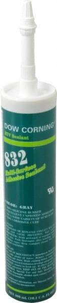 Dow Corning - 10.1 oz Cartridge Gray RTV Silicone Joint Sealant - -67 to 300°F Operating Temp, 90 min Tack Free Dry Time, Series 832 - Strong Tooling