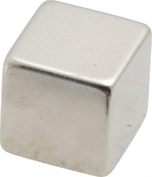 Eclipse - 4.4 Lb Max Holding Capacity Neodymium Rare Earth Block Magnet - 1/2" Long x 1/2" Wide x 1/2" High, 248°F Max Operating Temp - Strong Tooling