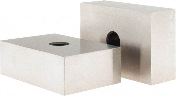 Value Collection - 0.0001 Squareness Per Inch, Hardened Steel, 1-2-3 Block with 1 Hole Setup Block - 0.0001 to 0.0007 Inch Overall Tolerance, 3/8 - 16 Inch Tapped Hole Size, 56-60 HRC Hardness, Sold As Matched Pair - Strong Tooling