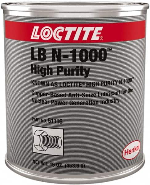 Loctite - 1 Lb Can High Purity Anti-Seize Lubricant - Copper, 1,800°F, Copper - Strong Tooling