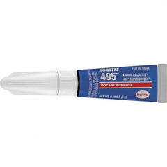 Loctite - 0.11 oz Tube Clear Instant Adhesive - Series 495, 20 sec Fixture Time, 24 hr Full Cure Time, Bonds to Metal, Plastic & Rubber - Strong Tooling