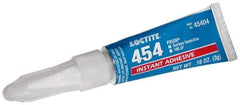 Loctite - 0.11 oz Tube Clear Instant Adhesive - Series 454, 15 sec Fixture Time, 24 hr Full Cure Time, Bonds to Plastic & Rubber - Strong Tooling