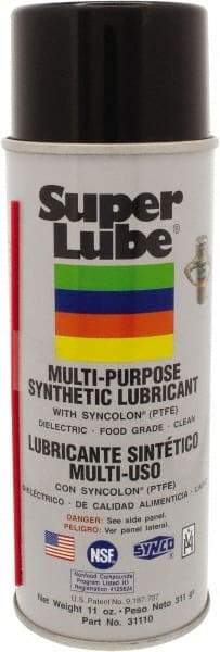 Synco Chemical - 11 oz Aerosol Synthetic General Purpose Grease - Translucent White, Food Grade, 450°F Max Temp, NLGIG 2, - Strong Tooling