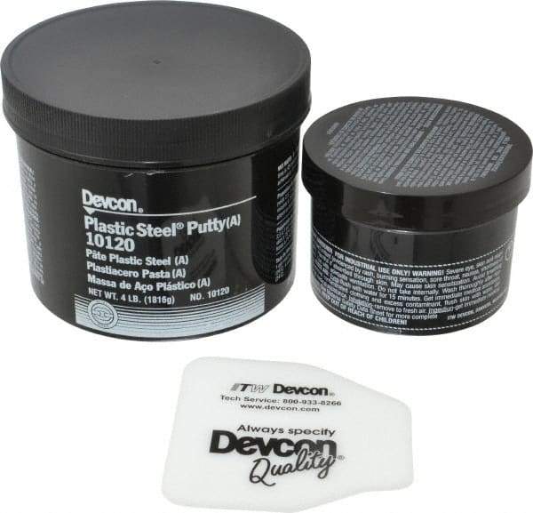 Devcon - 4 Lb Pail Two Part Epoxy - 45 min Working Time, Series Plastic Steel - Strong Tooling